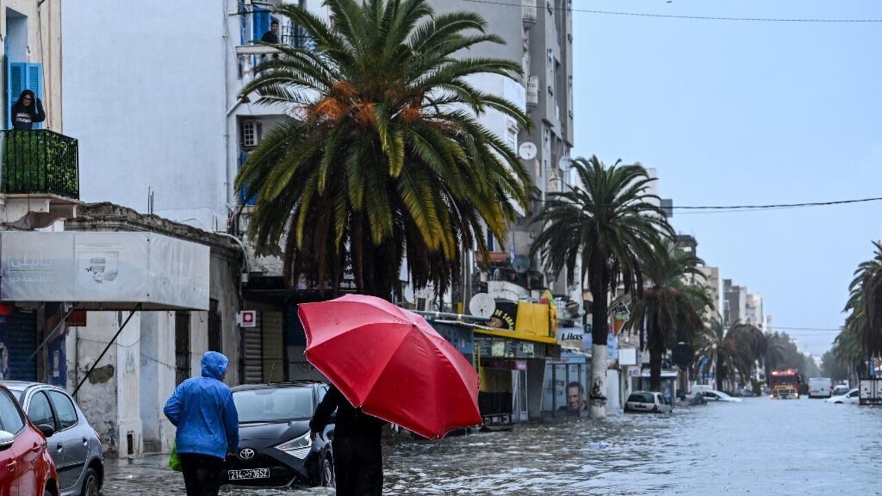 Tunisia flooding kills four as record rainfall shuts schools